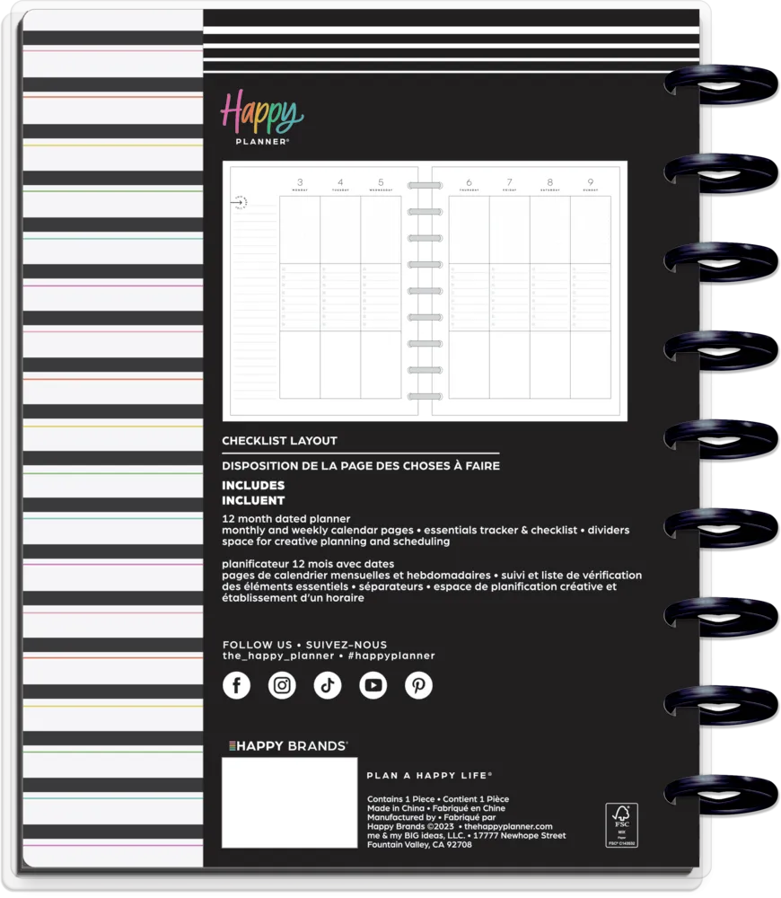 2024 Miss Maker Happy Planner - Classic Checklist Layout - 12 Months