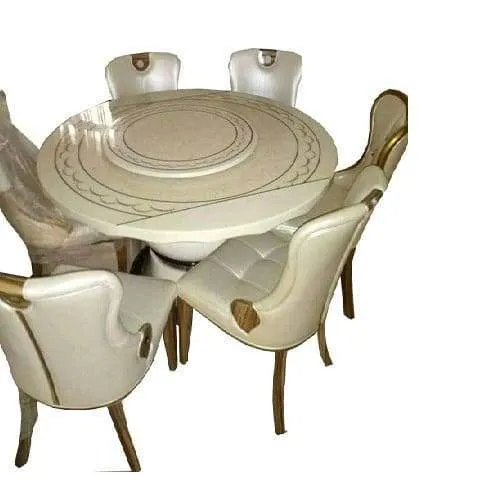 6 Seater Round Dining Table Set