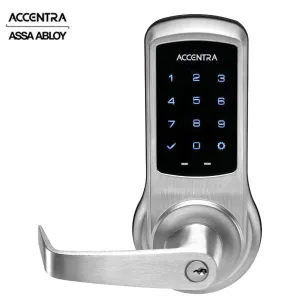 Accentra (Formerly Yale) - NTB623 Cylindrical Lever Set - w/ NexTouch Capacitive Touchscreen - Schlage C - Satin Chrome - w/ Key Override