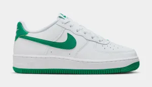 Air Force 1 Low Grade School Lifestyle Shoes (White/Malachite)