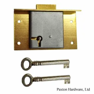 Antique Cabinet Drawer Locks, backset 1-1/4 inch