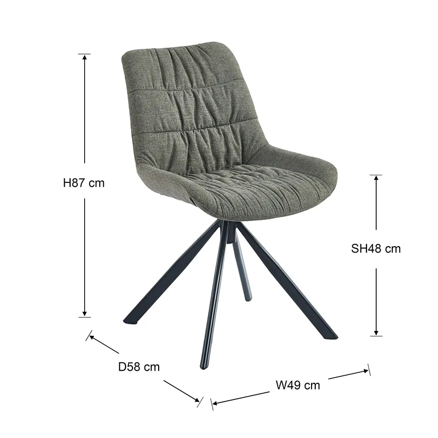 Arisa 360 Swivel Dining Chair