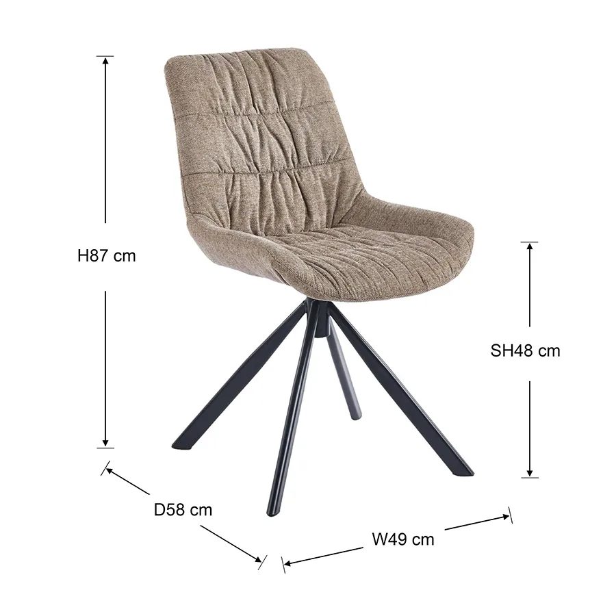 Arisa 360 Swivel Dining Chair