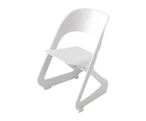 ArtissIn Set of 4 Dining Chairs Office Cafe Lounge Seat Stackable Plastic Leisure Chairs White