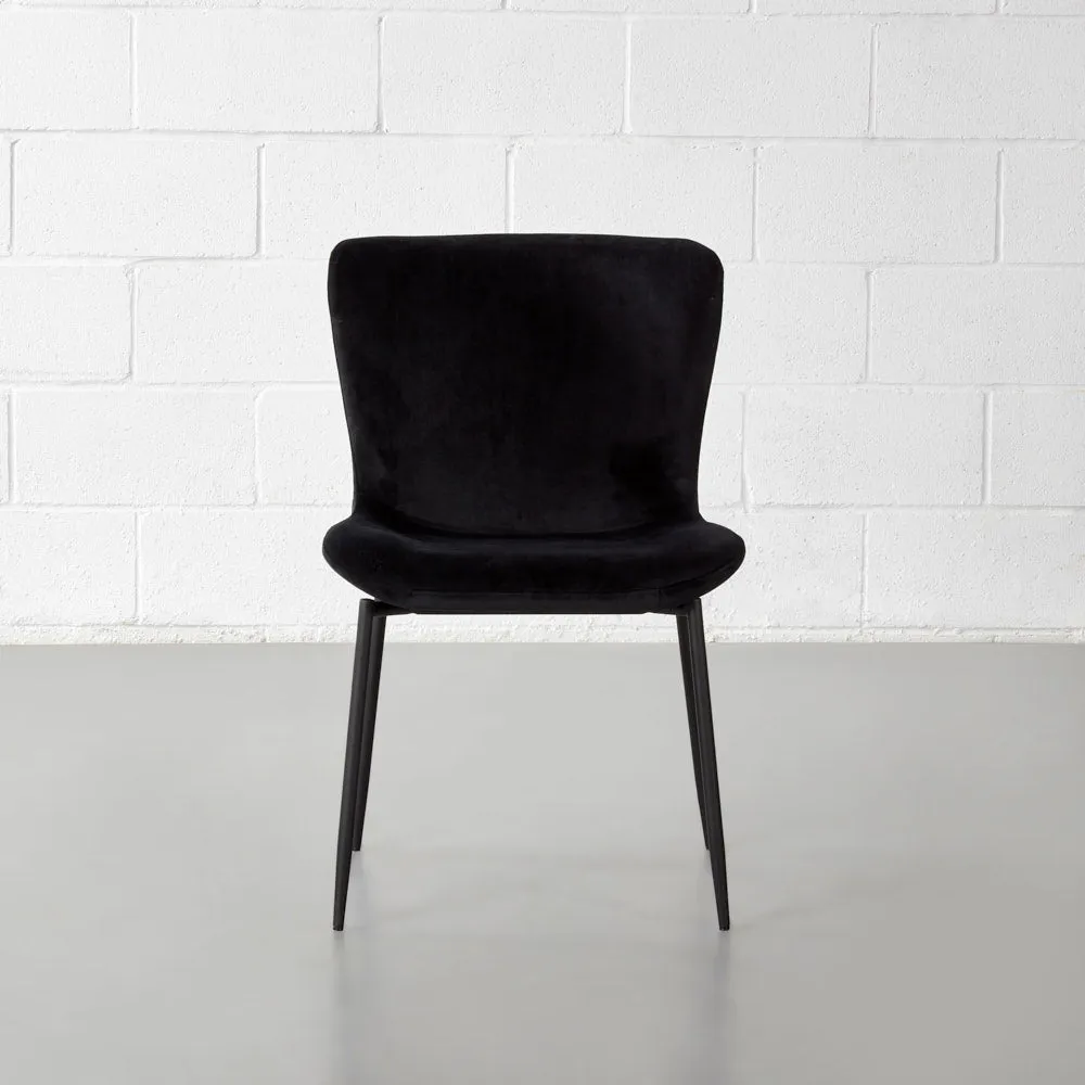 AVA - Black Velvet Dining Chair