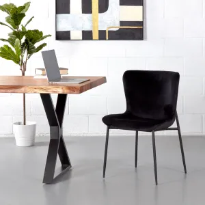 AVA - Black Velvet Dining Chair