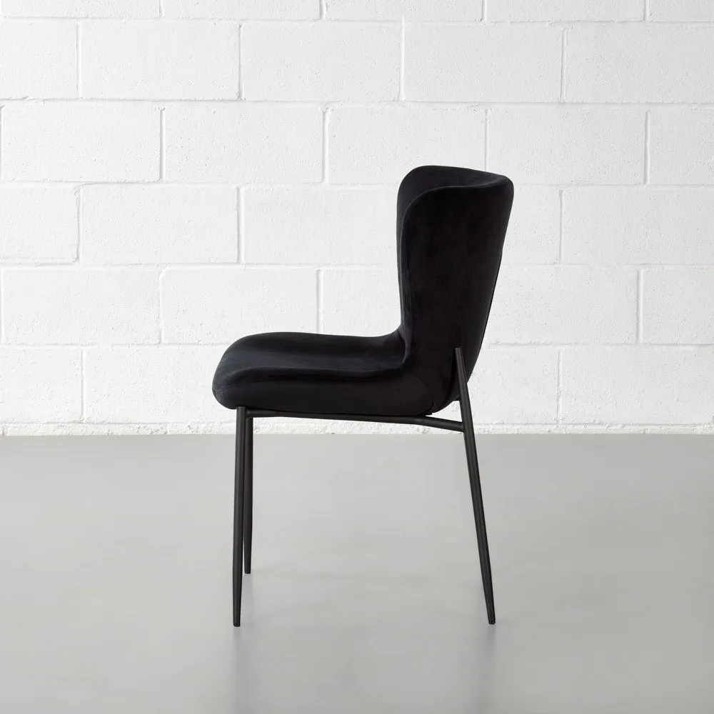 AVA - Black Velvet Dining Chair