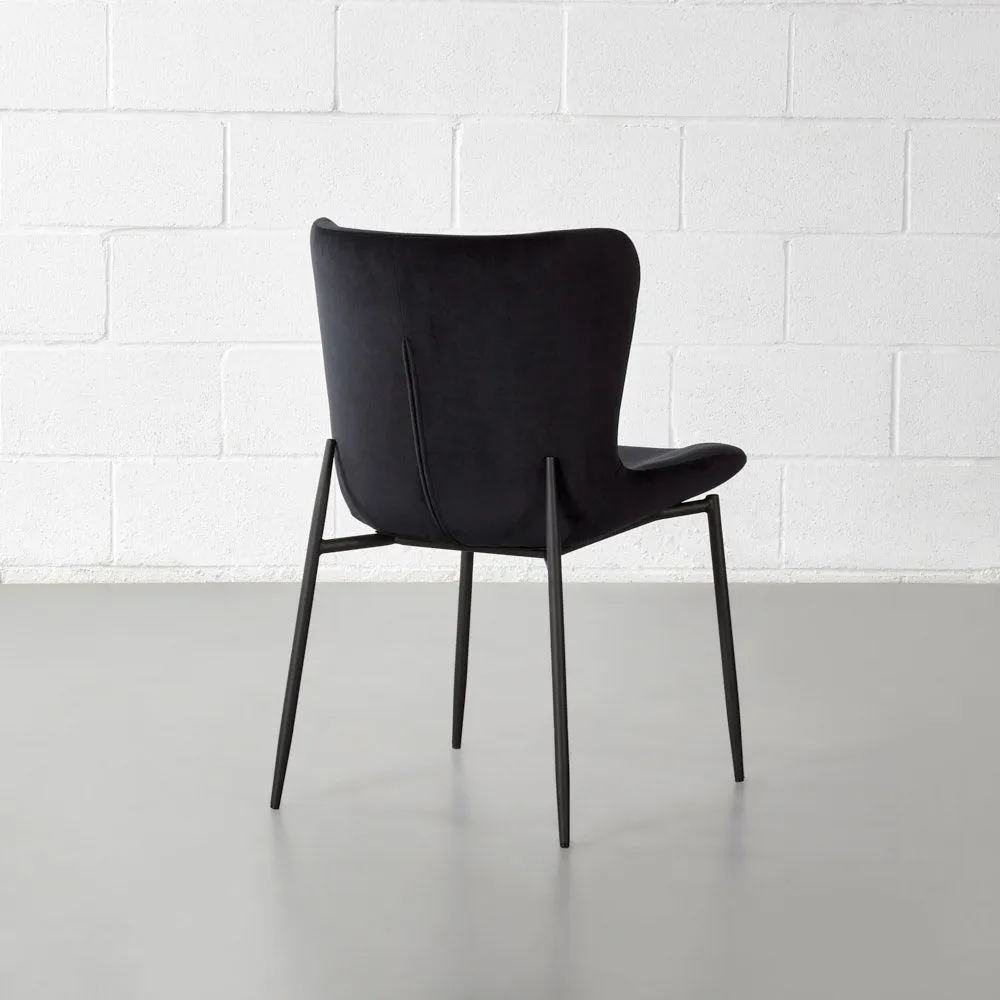 AVA - Black Velvet Dining Chair