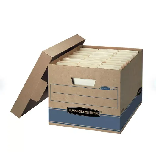 Bankers Box Heavy Duty Storage Boxes, 10" x 12" x 15" (10 Pack), Kraft Brown