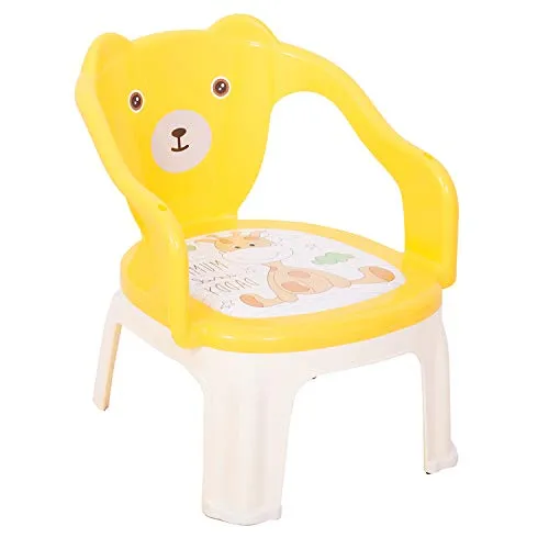 BAYBEE Portable Small Soft Cushion Plastic Chair for Kids Upto 30 Kg