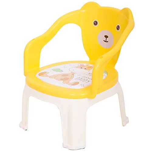 BAYBEE Portable Small Soft Cushion Plastic Chair for Kids Upto 30 Kg