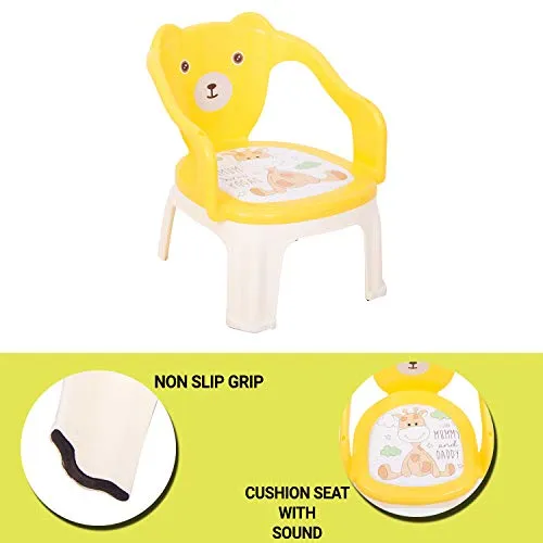 BAYBEE Portable Small Soft Cushion Plastic Chair for Kids Upto 30 Kg