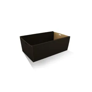 BULK 100pk Small Black Grazing Box 255x155x80mm (NO LIDS)