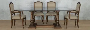 Charlotte Glass Top & Duke 6 Seater Dining Set