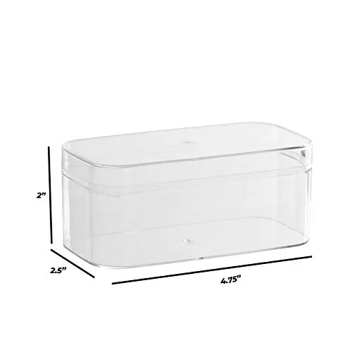 Clear Acrylic Boxes 4.75"x2.5"x2" 24 Pack