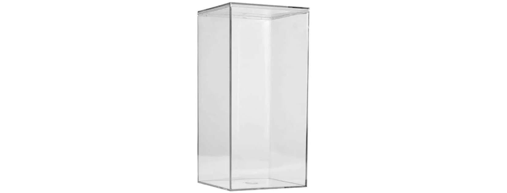 Clear Acrylic Boxes 4"x4"x8" 3 Pack