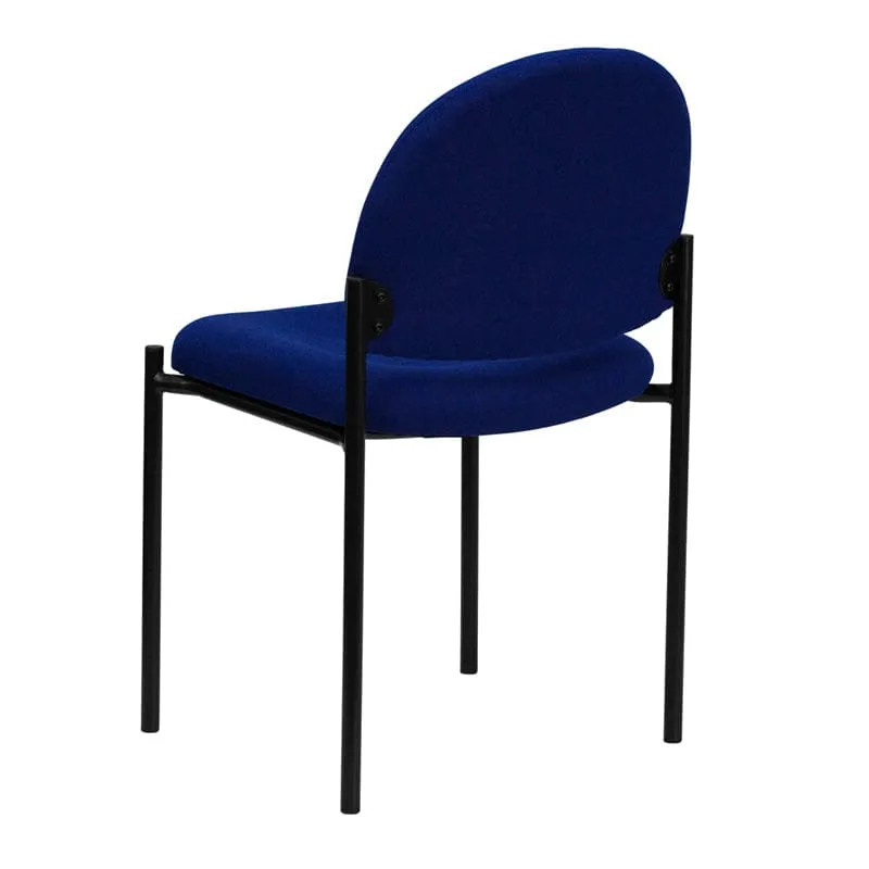 Comfort Black Fabric Stackable Steel Side Reception Chair - BT-515-1-BK-GG