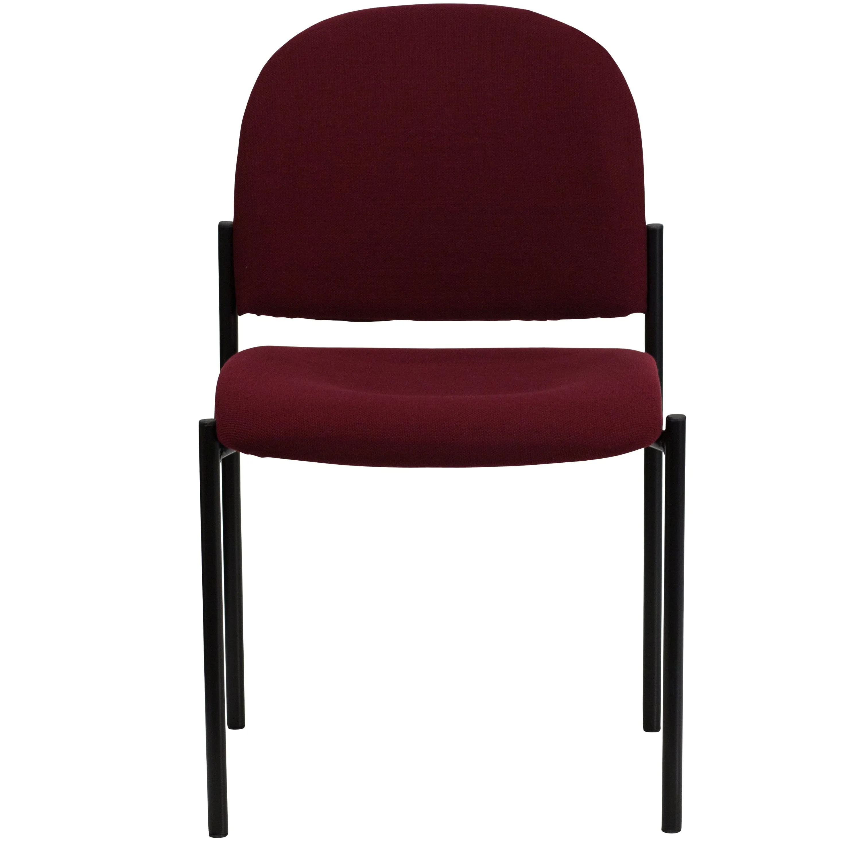 Comfort Black Fabric Stackable Steel Side Reception Chair - BT-515-1-BK-GG