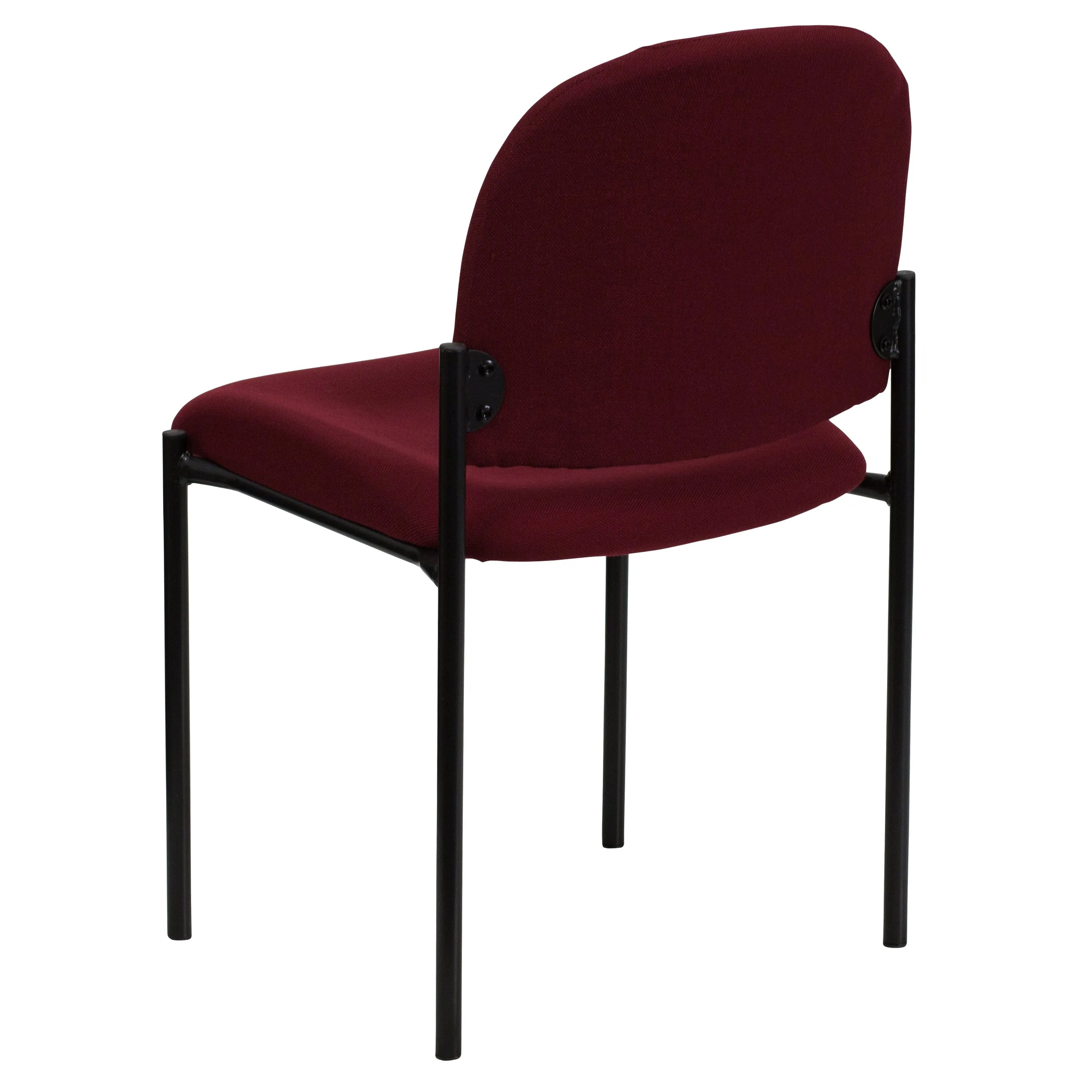 Comfort Black Fabric Stackable Steel Side Reception Chair - BT-515-1-BK-GG