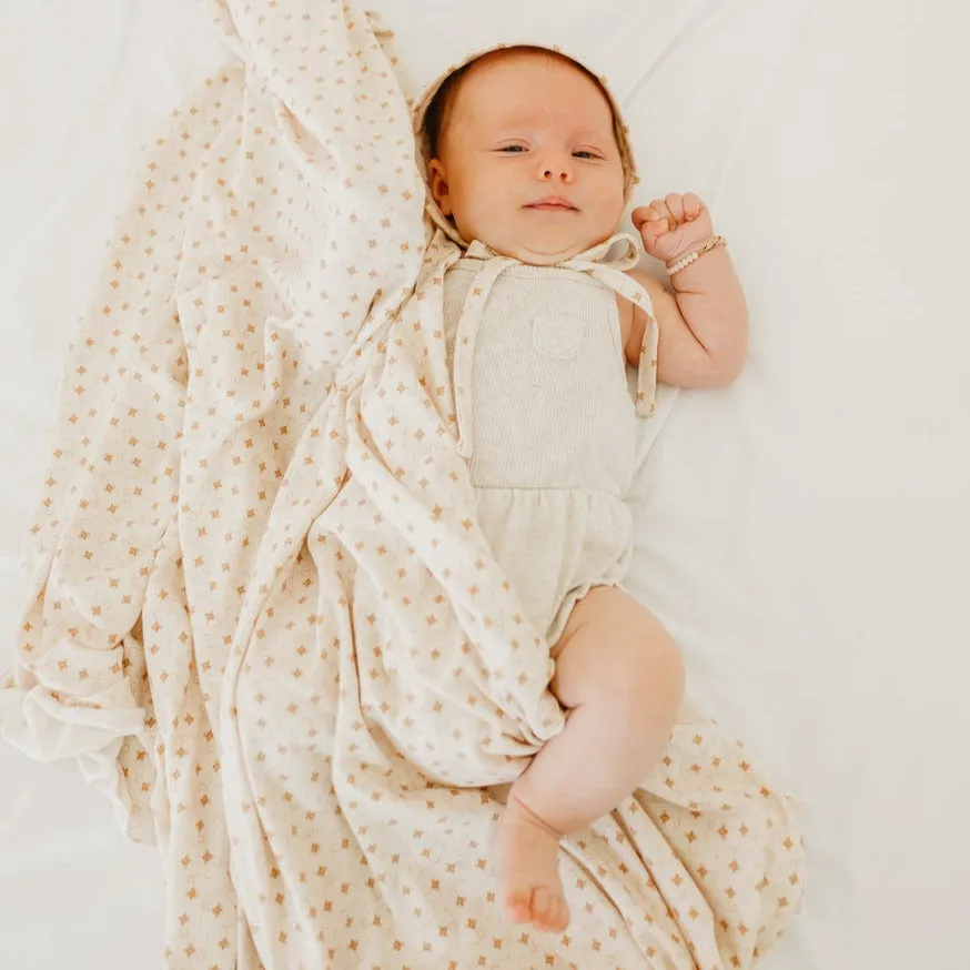 Copper Pearl Knit Swaddle Blankets