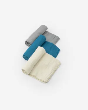 Cotton Swaddle Set, Lake