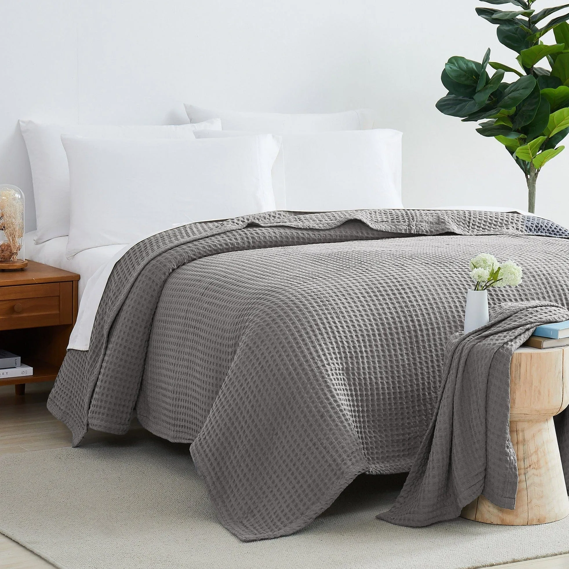 Cotton Waffle Blankets and Throws