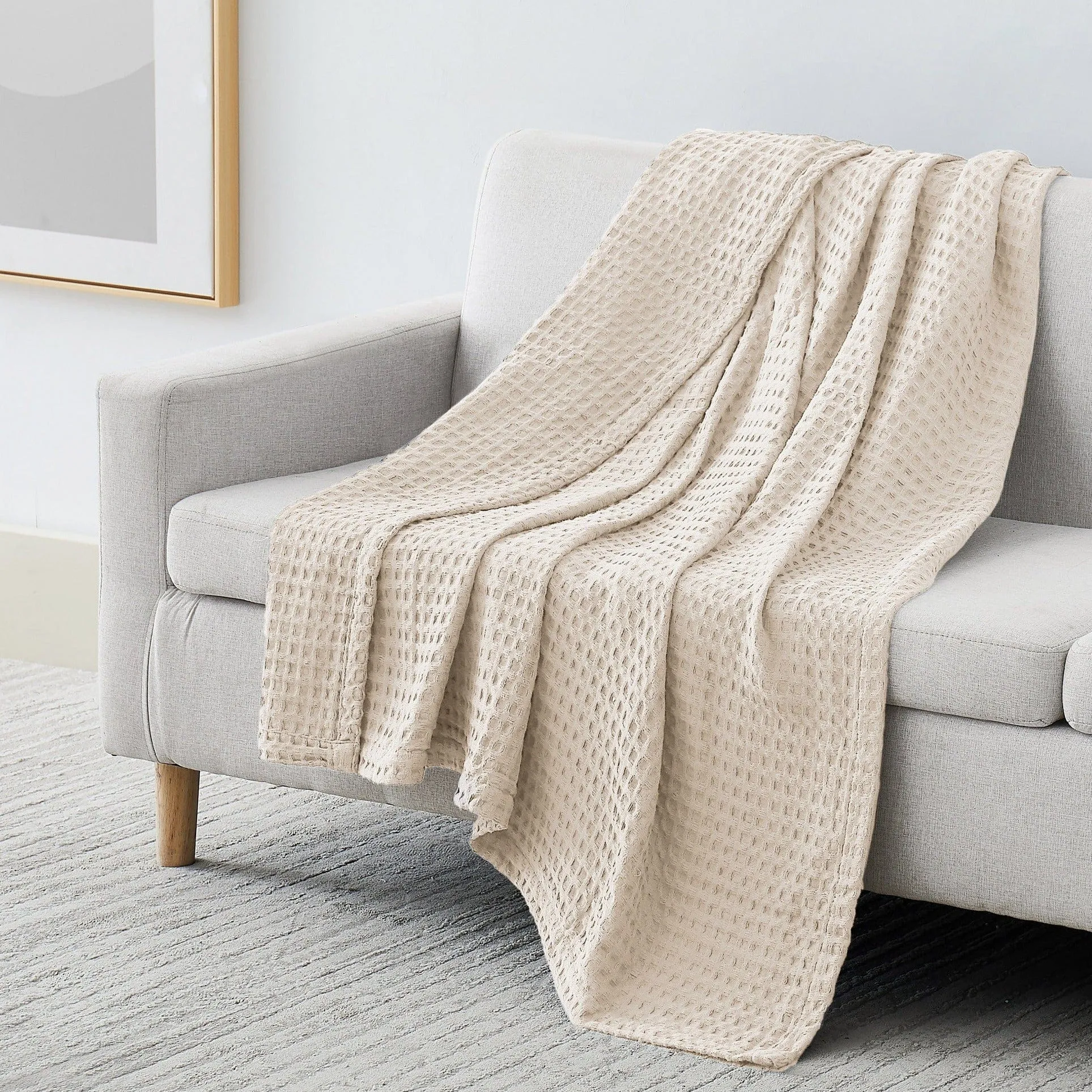 Cotton Waffle Blankets and Throws