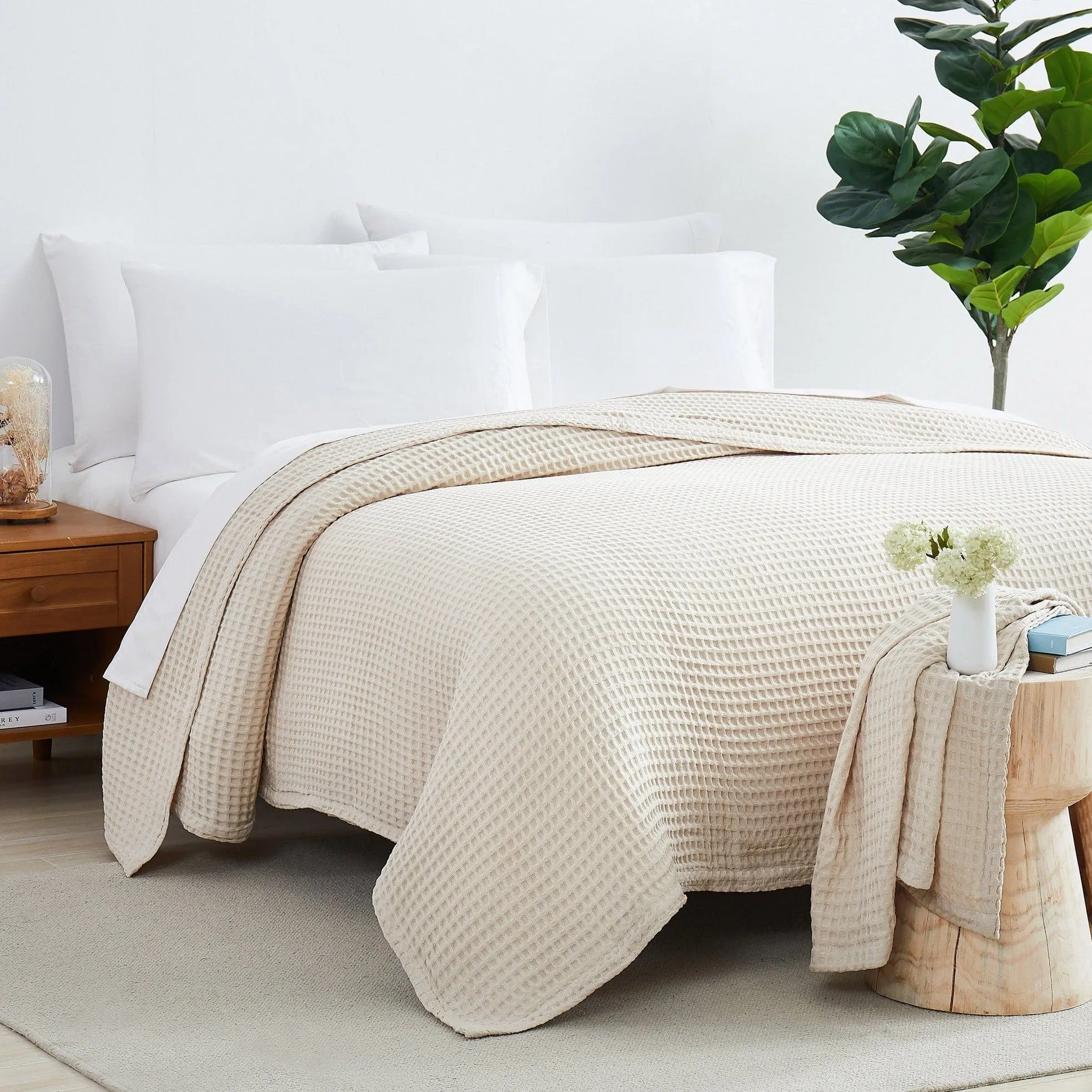 Cotton Waffle Blankets and Throws