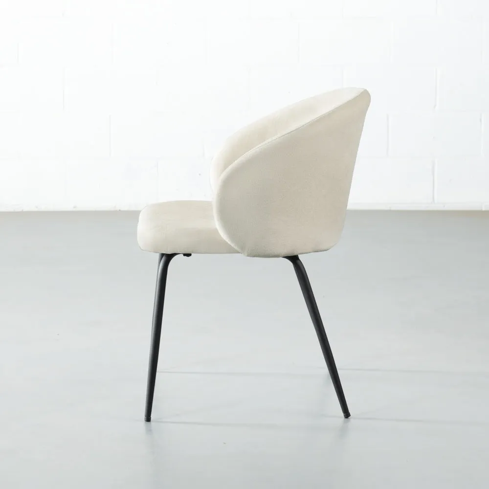 EMILIA - Beige Fabric Dining Chair - FINAL SALE