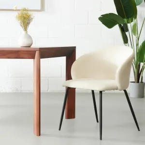 EMILIA - Beige Fabric Dining Chair - FINAL SALE