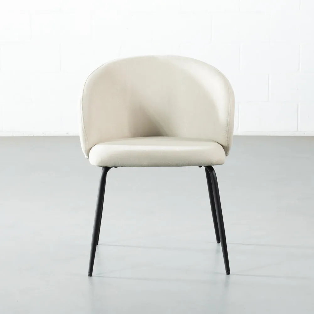 EMILIA - Beige Fabric Dining Chair - FINAL SALE