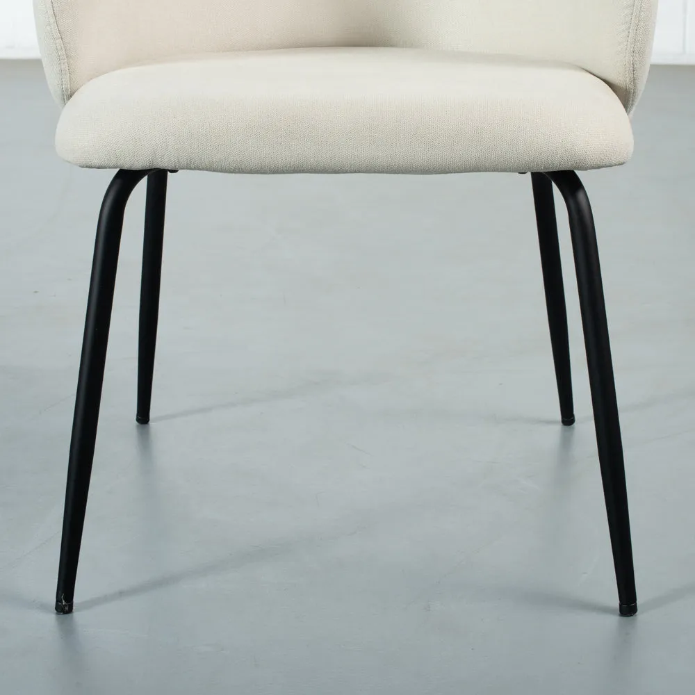 EMILIA - Beige Fabric Dining Chair - FINAL SALE