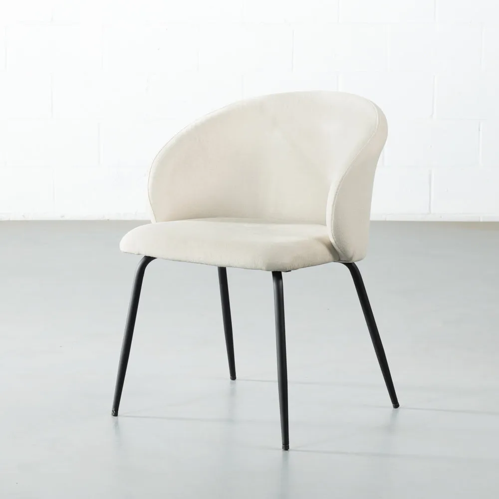 EMILIA - Beige Fabric Dining Chair - FINAL SALE