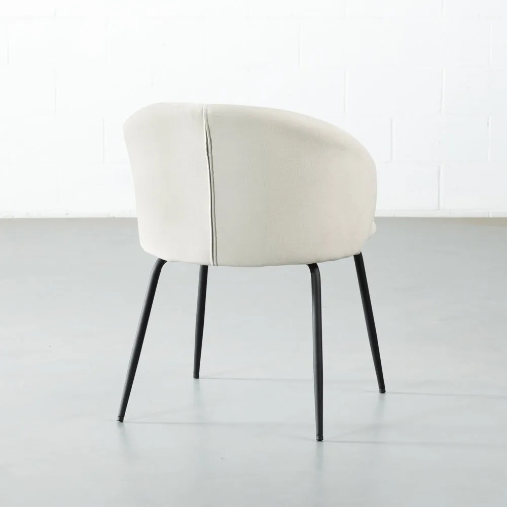 EMILIA - Beige Fabric Dining Chair - FINAL SALE