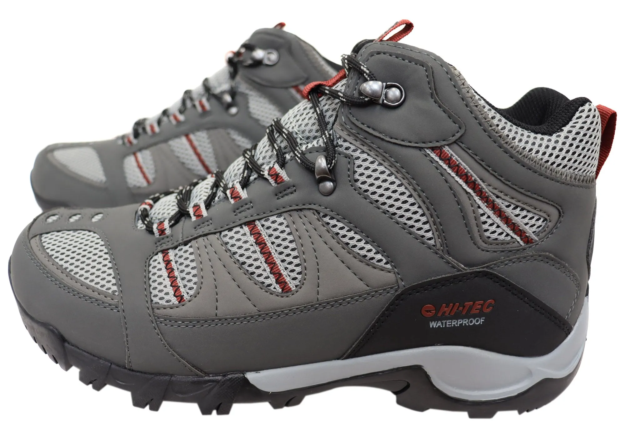 Hi Tec Mens Comfortable Bryce II Mid Waterproof Hiking Boots