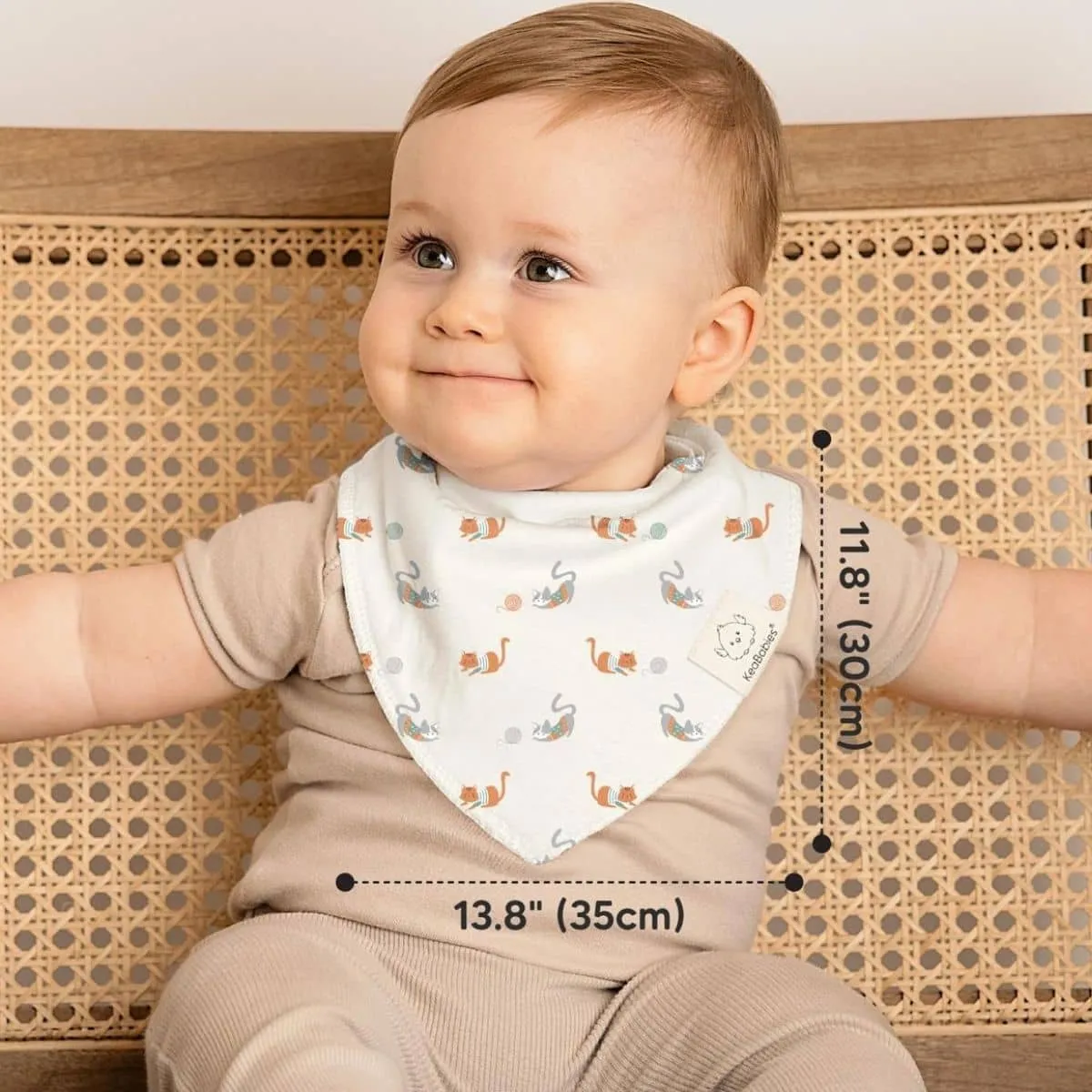 KeaBabies Organic Bandana Bibs Set - Pets & Paws