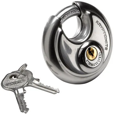 Kryptonite Disc S.S Key Pd-Lk Padlock 70Mm (2 3/4) Stainless Steel Disc Padlock Kryptonite Locks