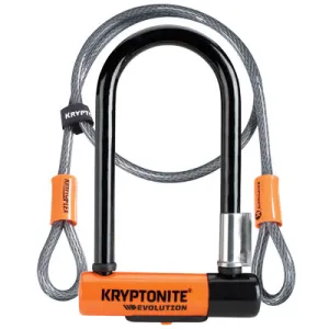 Kryptonite Evol,Mini-7 4' W/Flx Frm-U-Lck Bkt,3.25X7 Evolution Mini-7 U-Lock W/Flex Kryptonite Locks