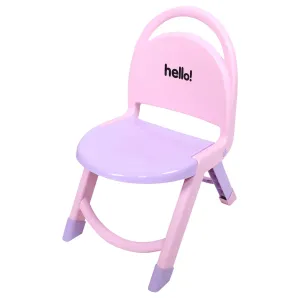 Kuber Industries Chair for Kids | Plastic Kids Foldable Chair | Baby Chair | School Study Chair | Toddler Chair | Indoor or Outdoor Use for Kids | Capacity 80 Kg | Purple & Pink