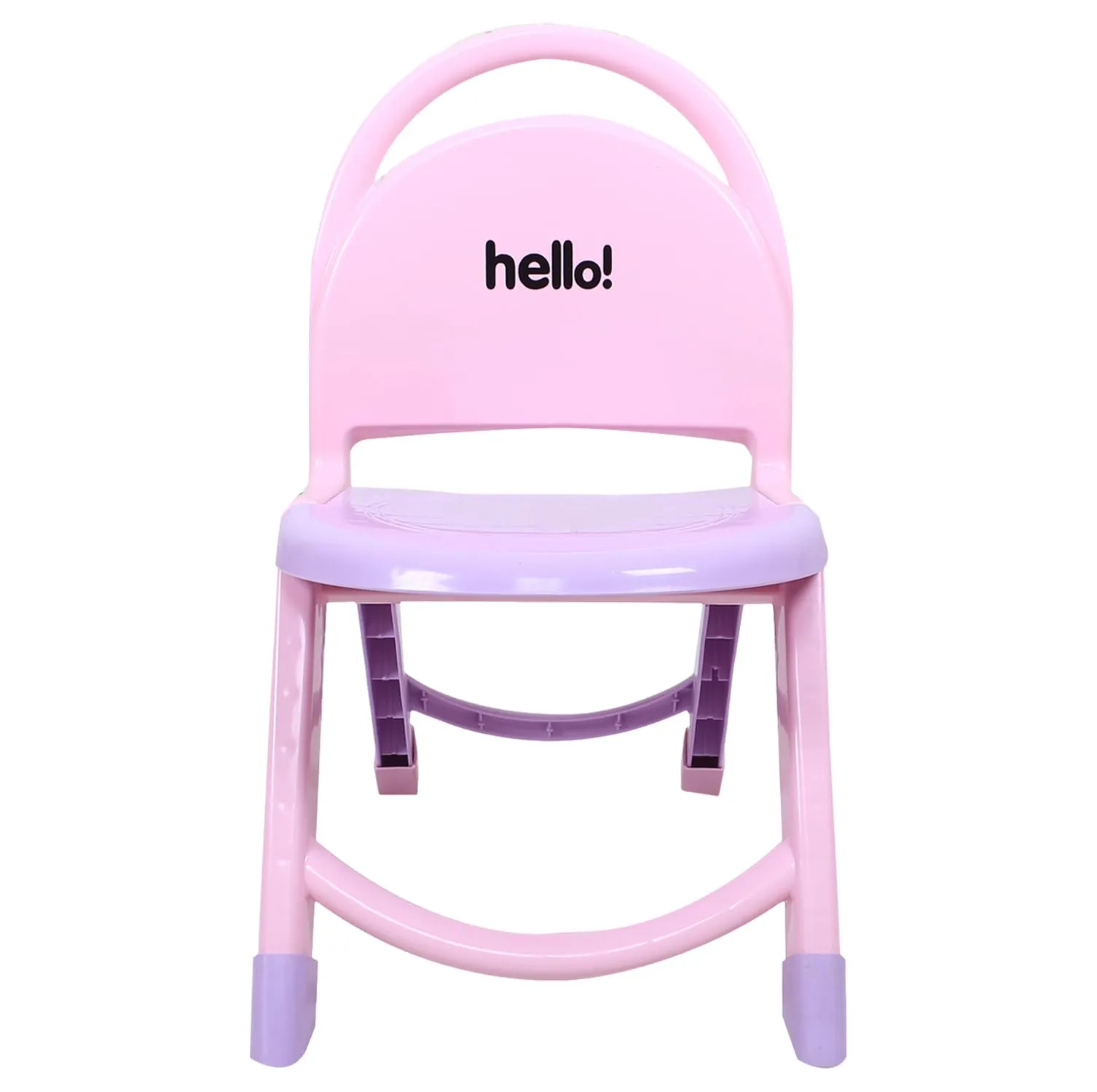 Kuber Industries Chair for Kids | Plastic Kids Foldable Chair | Baby Chair | School Study Chair | Toddler Chair | Indoor or Outdoor Use for Kids | Capacity 80 Kg | Purple & Pink