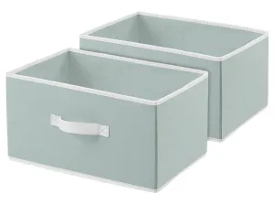 Kuber Industries (Set of 2) Foldable Organisers Storage Box for Clothes | Dress Organizer & Cubbies Storage Cubes for Innerwear | Undergarments | Socks | Jeans | Books Arranging Utility Box (Grey)