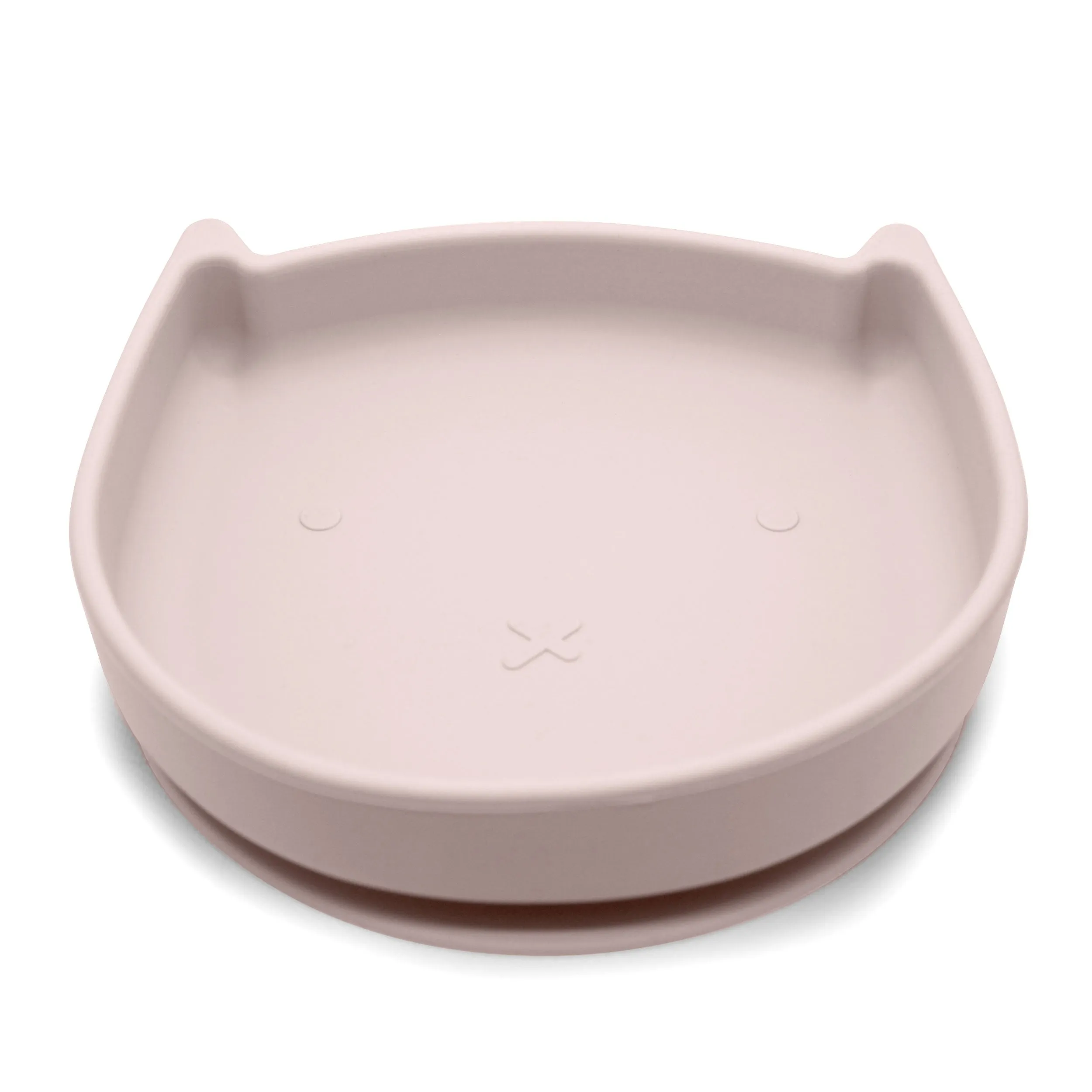 Kushies Silicone Suction Plate, Unbreakable, Microwave, Oven Safe, Pink Kitty