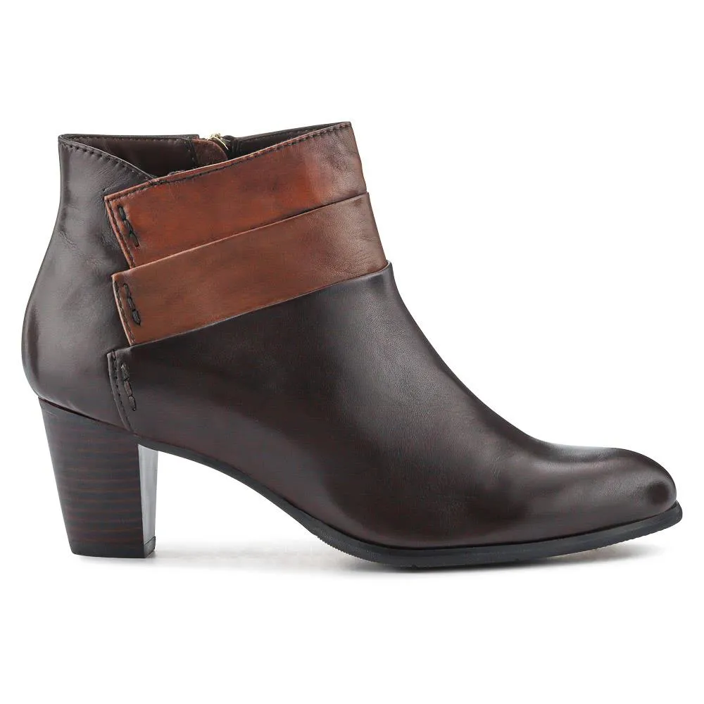 Leather Block-Heeled Ankle Boots - BEDEN40506 / 327 484