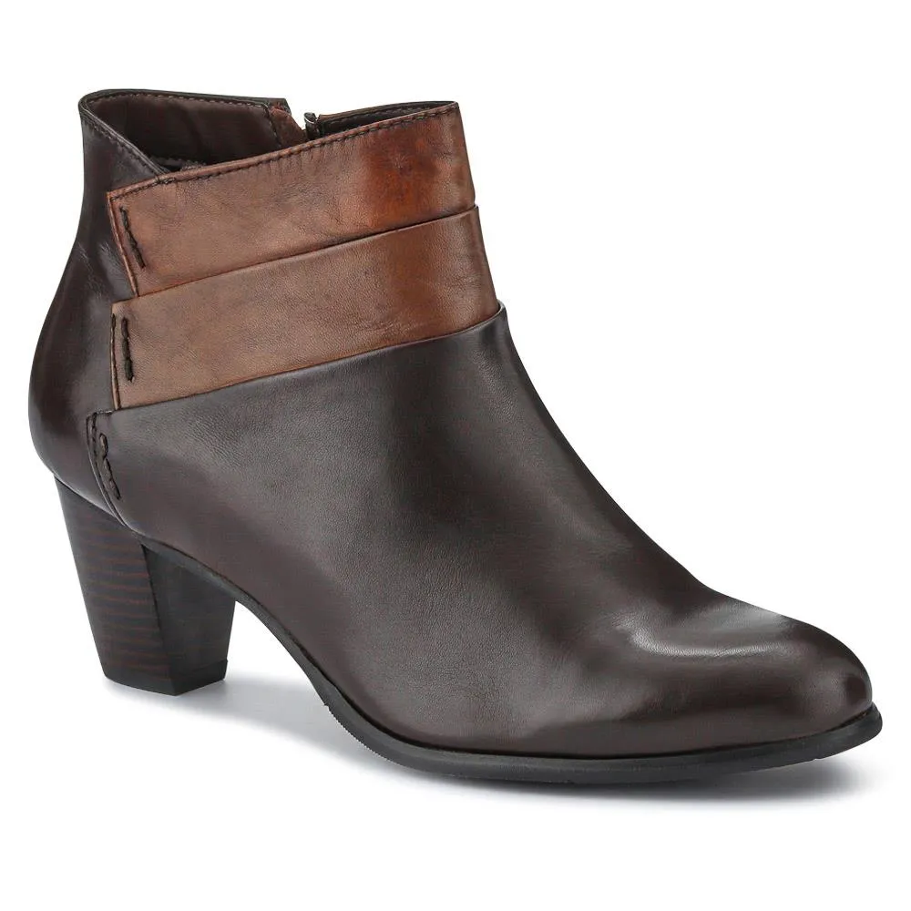 Leather Block-Heeled Ankle Boots - BEDEN40506 / 327 484