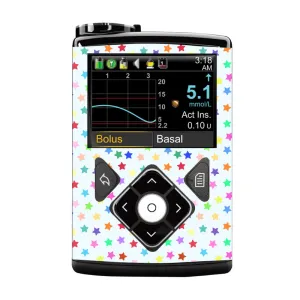 Medtronic 640/670/780G Pump Sticker (Multi-Coloured Stars)