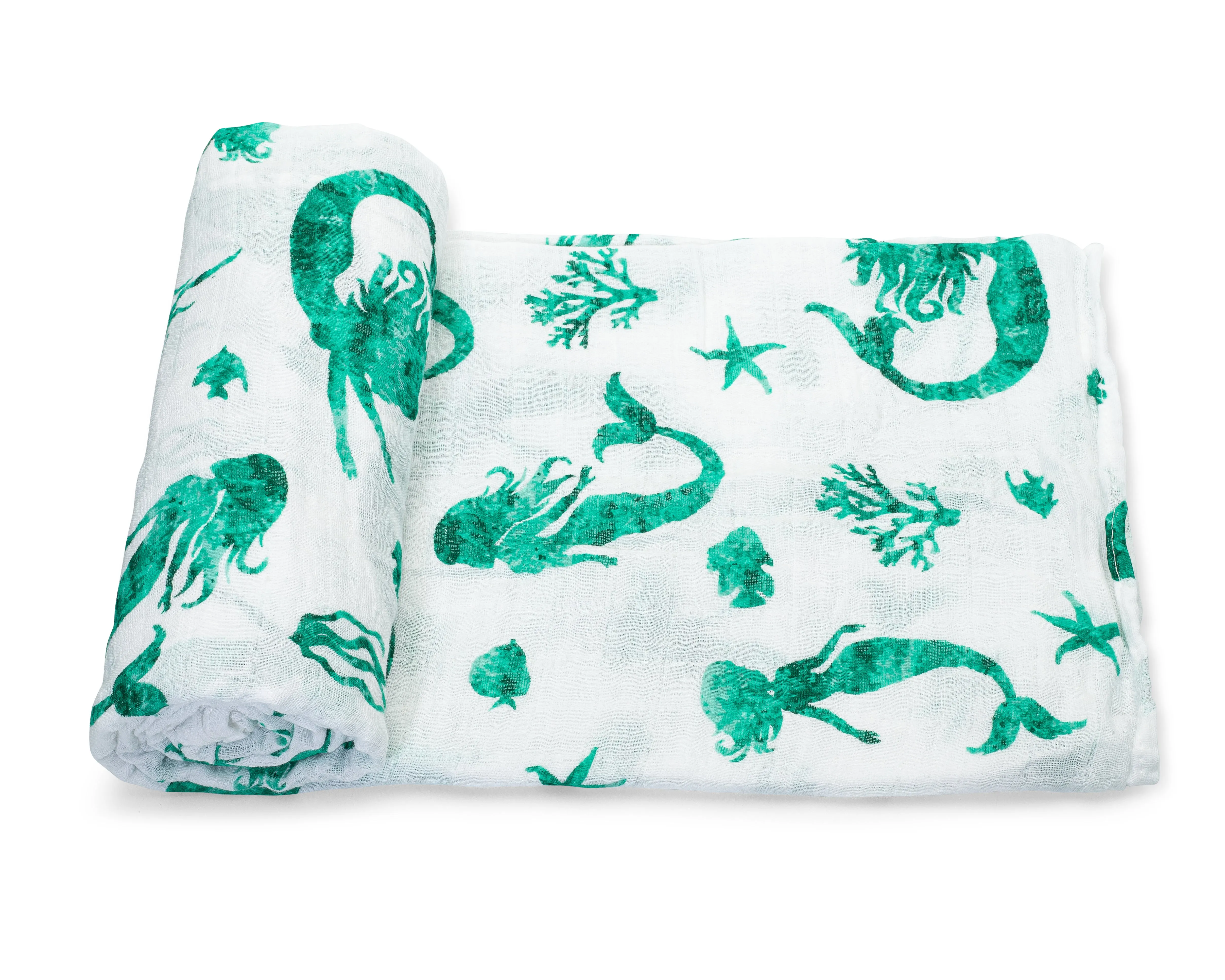 Muslin Swaddle Blanket - Mermaid