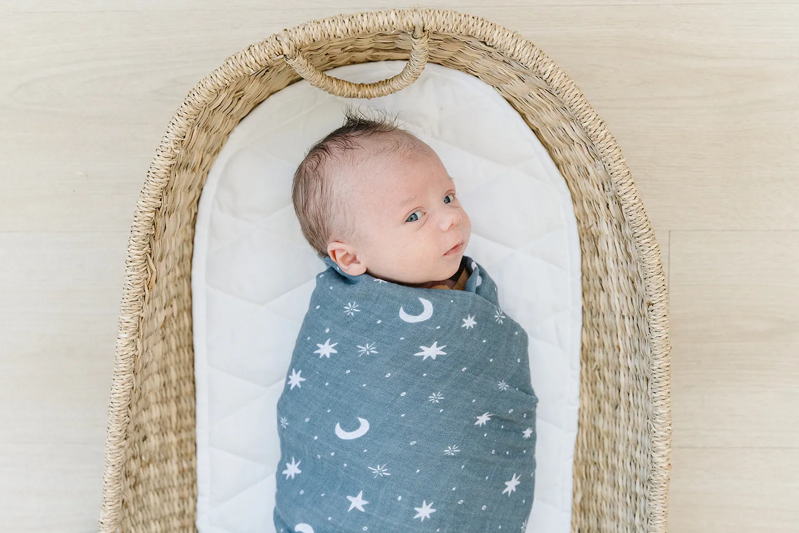 Night Sky Muslin Swaddle Blanket