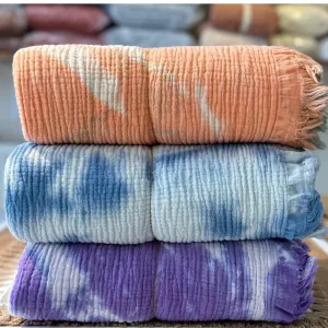 Organic Cotton Muslin Gauze Blanket - Tie Dye