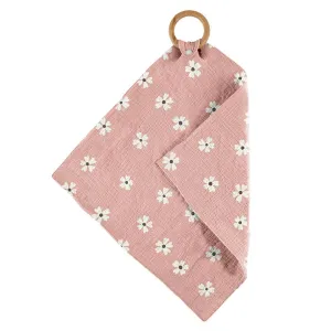 Pink Floral Mini Blankie Teether