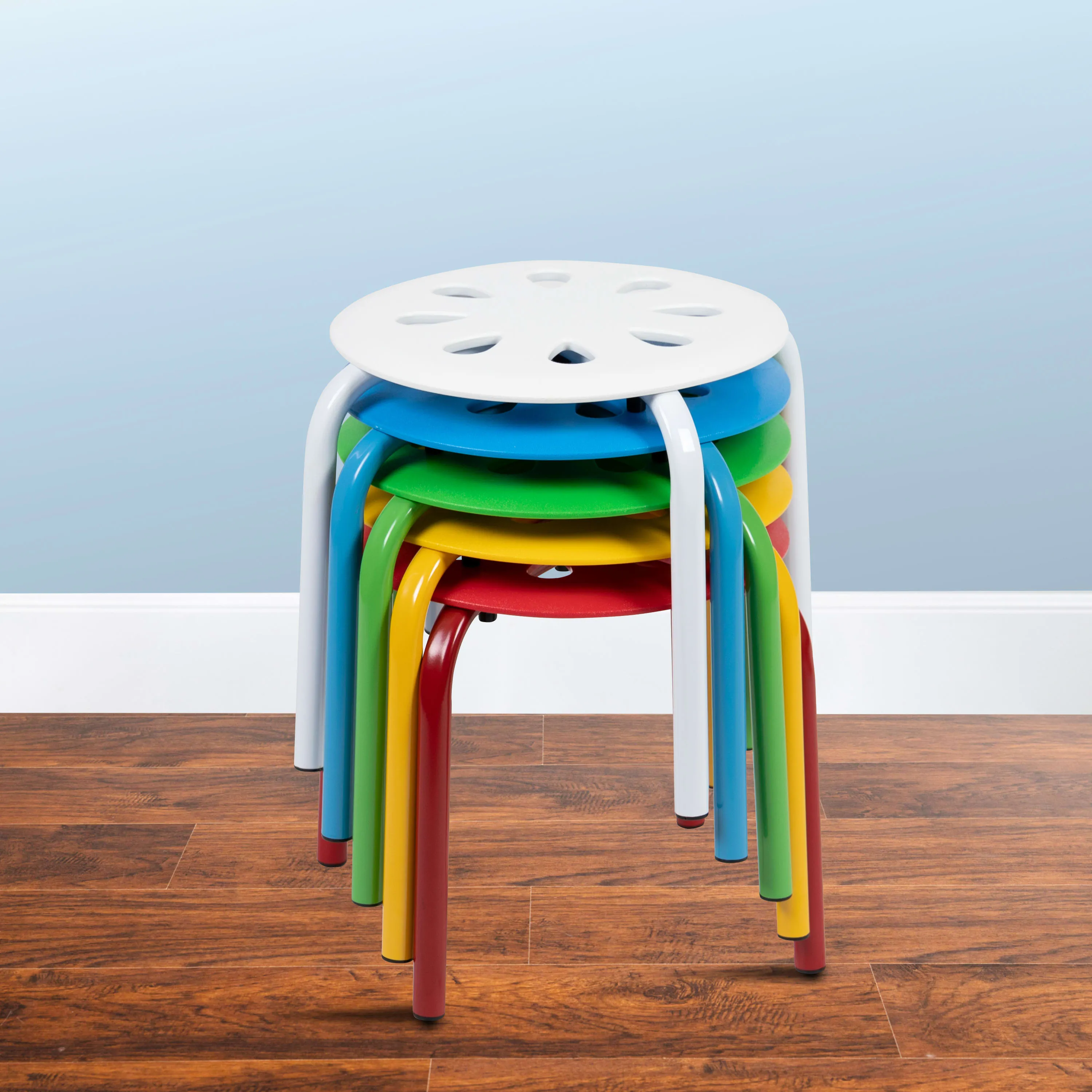 Plastic Nesting Stack Stools, 11.5"Height (5 Pack)